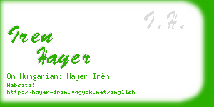 iren hayer business card